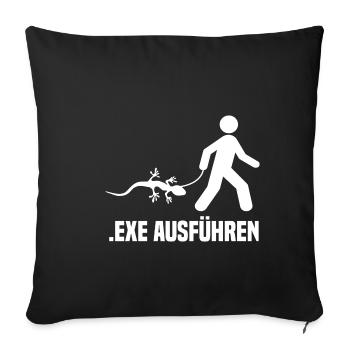 .EXE ausführen - Admin - Sofakissenbezug 45 x 45 cm - Schwarz - Vorne