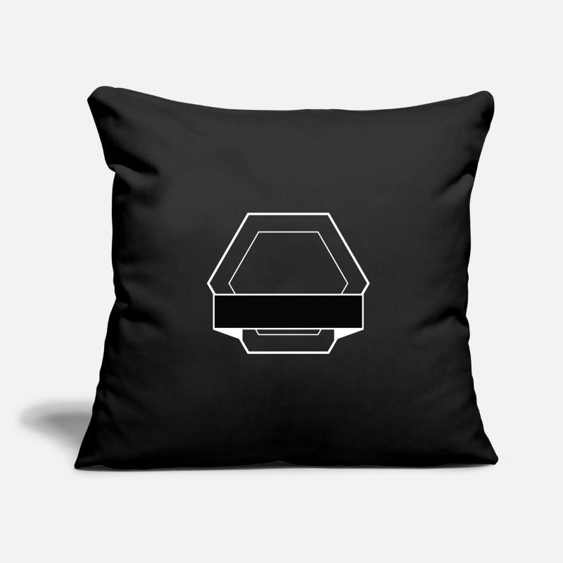 Logo hexagonal Housse de coussin décorative 45 x 45 cm