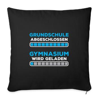 Grundschulabschluss Gymnasium Einschulung 5 Klasse - Sofakissenbezug 45 x 45 cm - Schwarz - Vorne