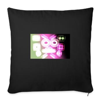 Figure/pattern - Sofa pillowcase 17,3'' x 17,3'' (45 x 45 cm) - black - Front