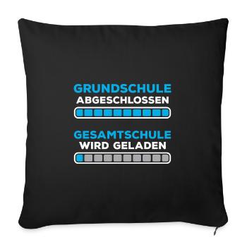 Grundschulabschluss Gesamtschule 5 Klasse - Sofakissenbezug 45 x 45 cm - Schwarz - Vorne