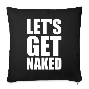 Let's get naked - Housse de coussin décorative 45 x 45 cm - noir - Devant