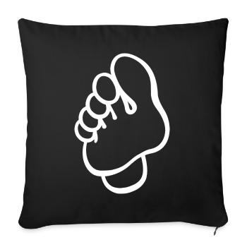 Foot - Foot Care - Podiatrist - Saying - Sofa pillowcase 17,3'' x 17,3'' (45 x 45 cm) - black - Front