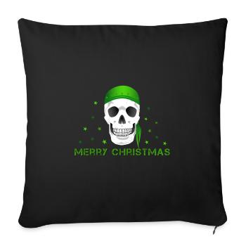 Merry Christmas - Sofa pillowcase 17,3'' x 17,3'' (45 x 45 cm) - black - Front