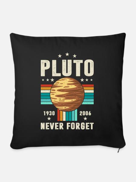 Never Forget Pluto Graphic - Sofa pillowcase 17,3'' x 17,3'' (45 x 45 cm) - black