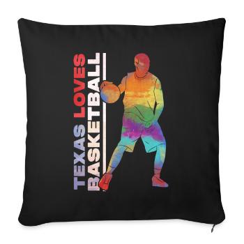 Texas basketball design for proud Texas fans - Sofa pillowcase 17,3'' x 17,3'' (45 x 45 cm) - black - Front