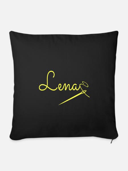 Lena - Sofakissenbezug 45 x 45 cm - Schwarz