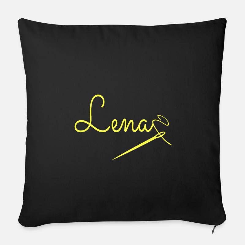 Lena - Sofakissenbezug 45 x 45 cm - Schwarz