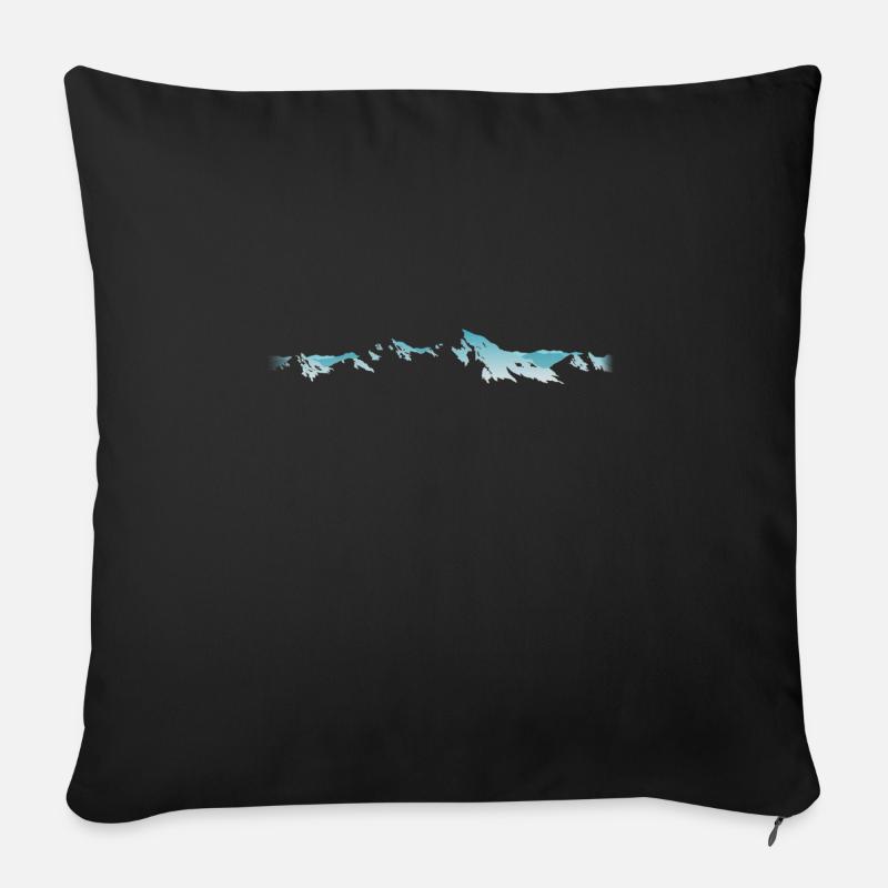 Montagne - Housse de coussin décorative 45 x 45 cm - noir