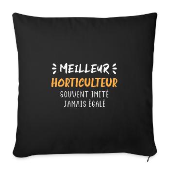 Souvent imité jamais égalé meilleur horticulteur - Housse de coussin décorative 45 x 45 cm - noir - Devant