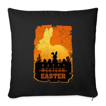 Easter Western Retro Parody - Sofa pillowcase 17,3'' x 17,3'' (45 x 45 cm) - black - Front