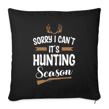 Drôle de chasse - Housse de coussin décorative 45 x 45 cm - noir - Devant