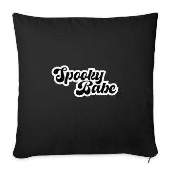 Spooky babe, Retro inspired Halloween text - Sofa pillowcase 17,3'' x 17,3'' (45 x 45 cm) - black - Front