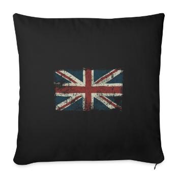 England - englische Flagge - Heimat - Geschenk - Sofakissenbezug 45 x 45 cm - Schwarz - Vorne