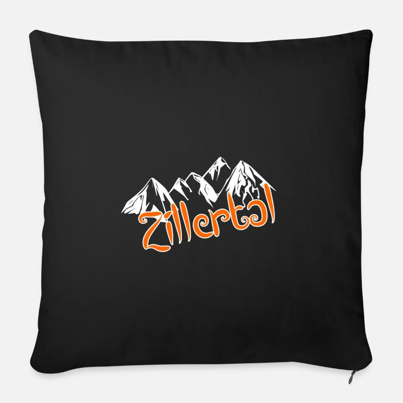 Zillertal - Sofakissenbezug 45 x 45 cm - Schwarz