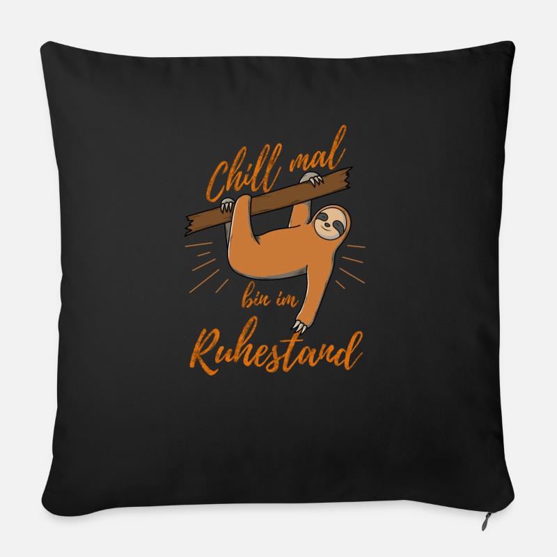 Faultier im Ruhestand - Sofakissenbezug 45 x 45 cm - Schwarz