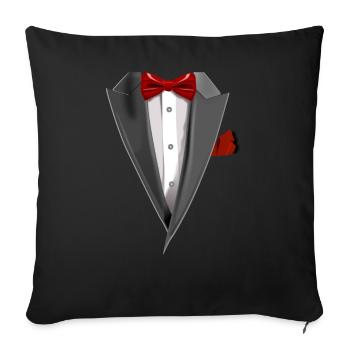 Tuxedo Tie Designs Tux red - Sofakissenbezug 45 x 45 cm - Schwarz - Vorne