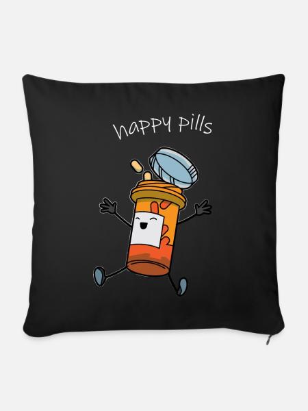 Pillen - Sofakissenbezug 45 x 45 cm - Schwarz