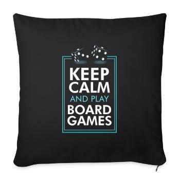 Board Game Gift Role-playing Game Chess Dice - Sofa pillowcase 17,3'' x 17,3'' (45 x 45 cm) - black - Front