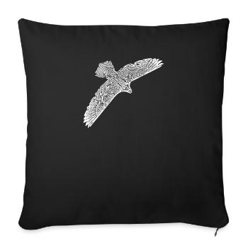 Falcon - Sofa pillowcase 17,3'' x 17,3'' (45 x 45 cm) - black - Front