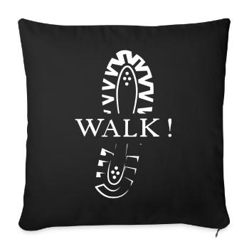 running shoe icon shoe print nature runner icon - Sofa pillowcase 17,3'' x 17,3'' (45 x 45 cm) - black - Front