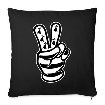 Victoire Breizh - Housse de coussin décorative 45 x 45 cm - noir - Devant