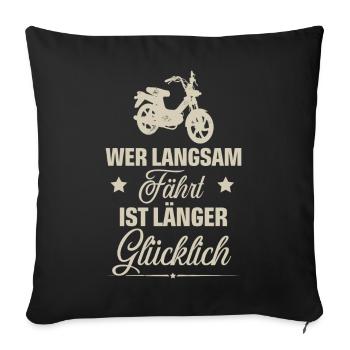Mofa - Sofakissenbezug 45 x 45 cm - Schwarz - Vorne