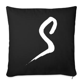 Trendy Cool Stylish S Letter - Sofa pillowcase 17,3'' x 17,3'' (45 x 45 cm) - black - Front