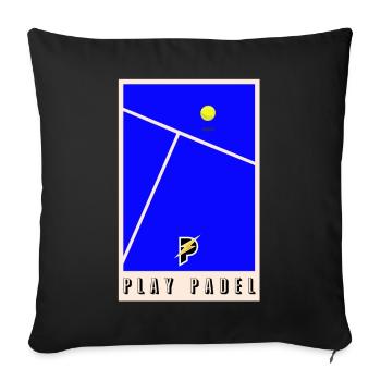 Padel - Gift for Padel lovers - Sofa pillowcase 17,3'' x 17,3'' (45 x 45 cm) - black - Front