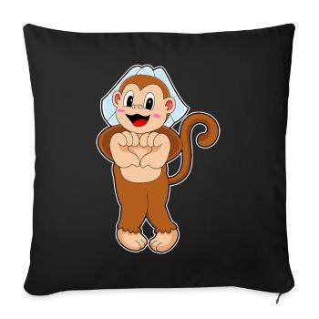 Monkey Bridal Veil Wedding - Sofa pillowcase 17,3'' x 17,3'' (45 x 45 cm) - black - Front