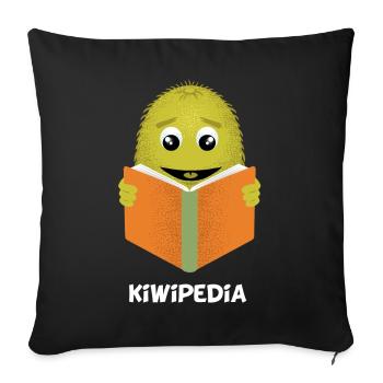 kiwipedia - Housse de coussin décorative 45 x 45 cm - noir - Devant