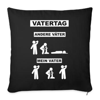 Vater Vatertag Spritztour Kumpel Bier trinken - Sofakissenbezug 45 x 45 cm - Schwarz - Vorne