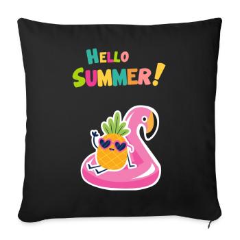 Hello Summer! - Sofakissenbezug 45 x 45 cm - Schwarz - Vorne