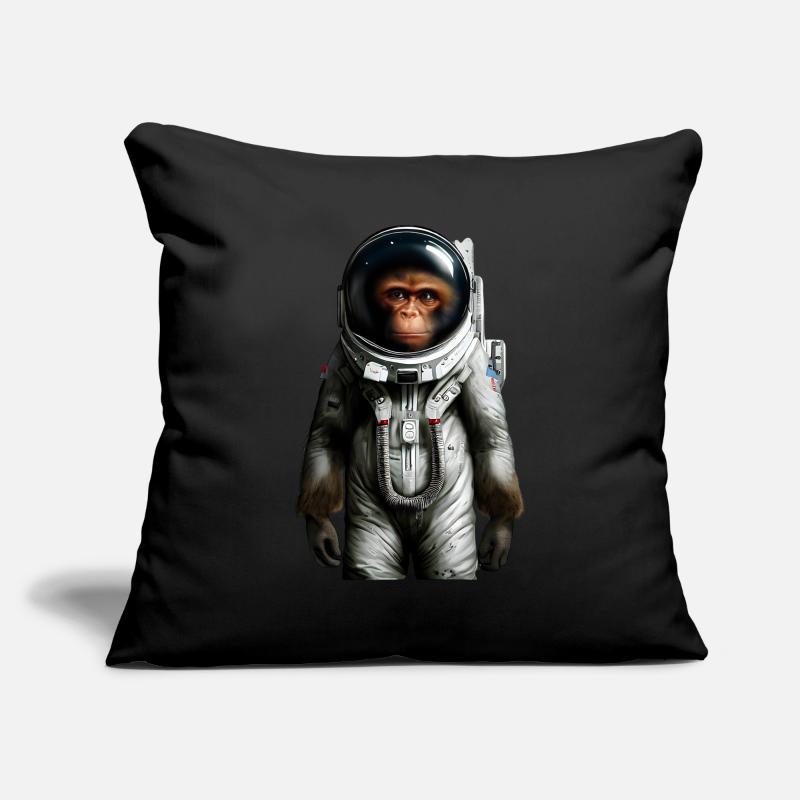 Singe astronaute de l’espace Housse de coussin décorative 45 x 45 cm