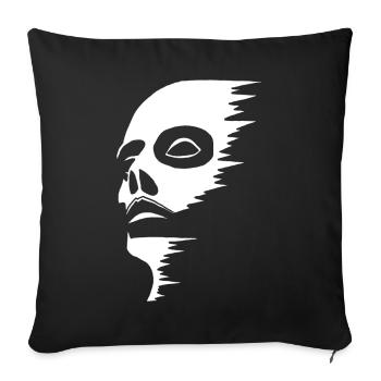 Visage fantomatique - Housse de coussin décorative 45 x 45 cm - noir - Devant