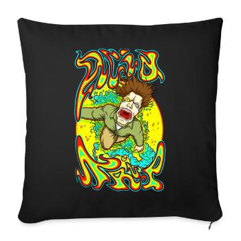 Acid trip - Sofa pillowcase 17,3'' x 17,3'' (45 x 45 cm) - black - Front