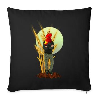 Chicken Man Rooster Comb Hybride - Housse de coussin décorative 45 x 45 cm - noir - Devant