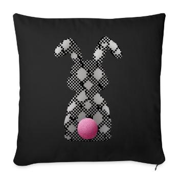 Lapin de Pâques - Housse de coussin décorative 45 x 45 cm - noir - Devant
