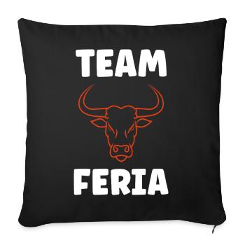 Tête de taureau emblématique pour feria - Housse de coussin décorative 45 x 45 cm - noir - Devant