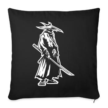 Mystischer Samurai mit Katana - Sofakissenbezug 45 x 45 cm - Schwarz - Vorne