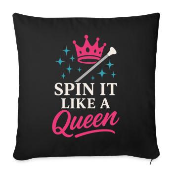 Baton Twirler Majorette Captain Squad Club - Sofa pillowcase 17,3'' x 17,3'' (45 x 45 cm) - black - Front