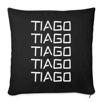 Tiago as a bachelor - Sofa pillowcase 17,3'' x 17,3'' (45 x 45 cm) - black - Front