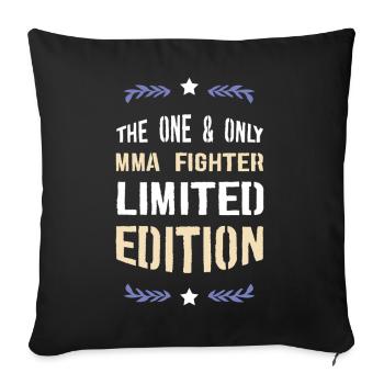 Un seul combattant de MMA en édition limitée - Housse de coussin décorative 45 x 45 cm - noir - Devant
