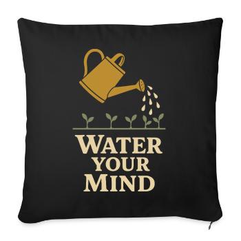 Funny garden humor, plant lover, - Sofa pillowcase 17,3'' x 17,3'' (45 x 45 cm) - black - Front