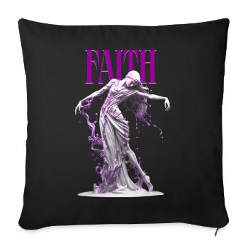 Danseuse de la Foi du Marbre Liquide - Housse de coussin décorative 45 x 45 cm - noir - Devant
