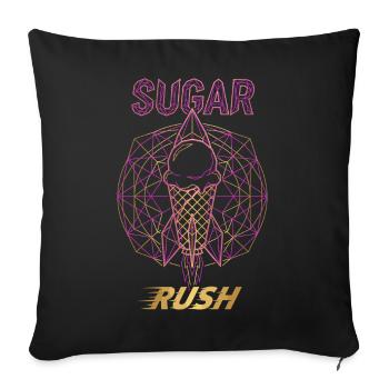 Sugar Rush Eis Rakete - Sofakissenbezug 45 x 45 cm - Schwarz - Vorne