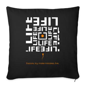 Découvrez les vies cubiques. Ta première victoire. - Housse de coussin décorative 45 x 45 cm - noir - Devant