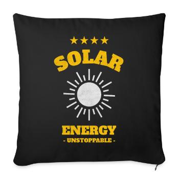 L'énergie solaire : irrésistible - Housse de coussin décorative 45 x 45 cm - noir - Devant