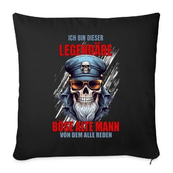 I'm this Legendary Evil Old Man - Sofa pillowcase 17,3'' x 17,3'' (45 x 45 cm) - black - Front