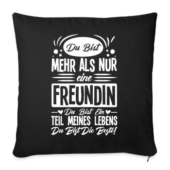 Tu es plus qu’un simple ami - Housse de coussin décorative 45 x 45 cm - noir - Devant